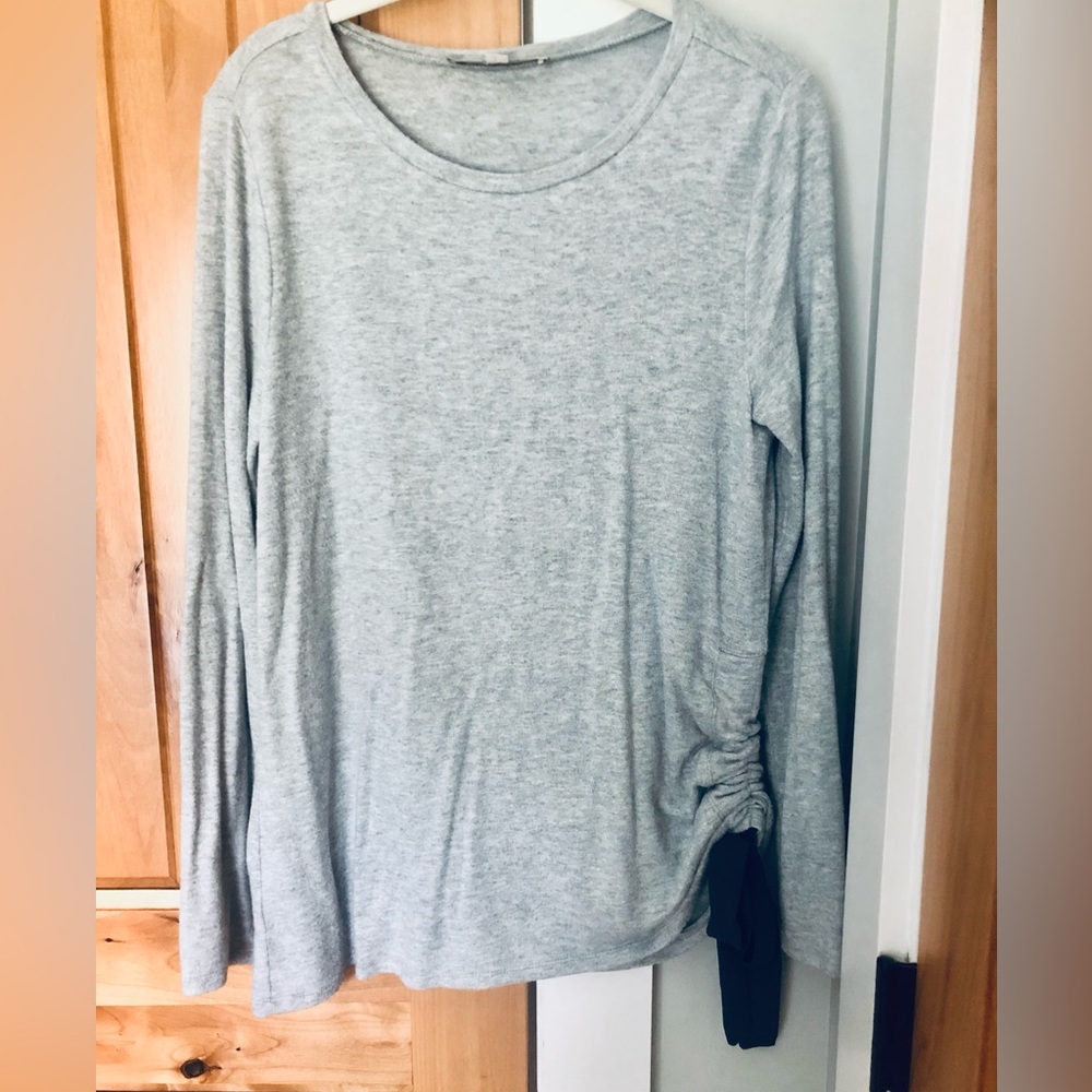 LOFT Side Tie Ruched Sweater Tunic